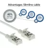 ACT grigio 10 m LSZH U/FTP CAT6A patch cable slimline per data center snagless con connettori RJ45