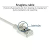 ACT grigio 10 m LSZH U/FTP CAT6A patch cable slimline per data center snagless con connettori RJ45