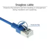 ACT blu 10 metri LSZH U/FTP CAT6A patch cable slimline per data center con connettori RJ45 con fermo