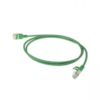 ACT verde 10 metri LSZH U/FTP CAT6A patch cable slimline per data center, snagless con connettori RJ45