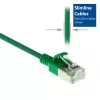 ACT verde 10 metri LSZH U/FTP CAT6A patch cable slimline per data center, snagless con connettori RJ45