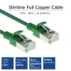 ACT verde 10 metri LSZH U/FTP CAT6A patch cable slimline per data center, snagless con connettori RJ45