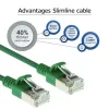ACT verde 10 metri LSZH U/FTP CAT6A patch cable slimline per data center, snagless con connettori RJ45