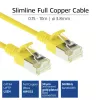 ACT giallo 10 m LSZH U/FTP CAT6A patch cable slimline per data center con connettori RJ45 e protezione antitorsione
