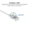 ACT bianco 1 metro LSZH U/FTP CAT6A patch cable slimline per data center con protezione del fermo e connettori RJ45