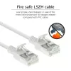 ACT bianco 3 metri LSZH U/FTP CAT6A patch cable slimline per data center snagless con connettori RJ45