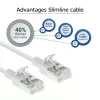 ACT bianco 0,25 metri LSZH U/FTP CAT6A patch cable slimline per data center snagless con connettori RJ45