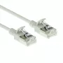 ACT grigio 0,15 metri LSZH U/FTP CAT6A patch cable slimline per data center, con protezione del fermo e connettori RJ45