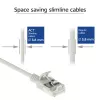 ACT grigio 0,15 metri LSZH U/FTP CAT6A patch cable slimline per data center, con protezione del fermo e connettori RJ45