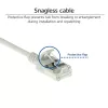 ACT grigio 0,15 metri LSZH U/FTP CAT6A patch cable slimline per data center, con protezione del fermo e connettori RJ45