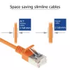 ACT Orange 3 m LSZH U/FTP CAT6A cavo patch slimline datacenter senza linguetta con connettori RJ45