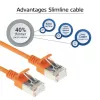 ACT Orange 5 metri LSZH U/FTP CAT6A cavo patch slimline datacenter con connettori RJ45