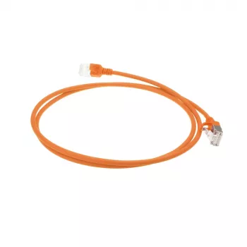 ACT Orange 10 m LSZH U/FTP CAT6A cavo patch slimline datacenter senza linguetta con connettori RJ45