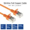ACT Orange 1,5 m LSZH U/FTP CAT6A cavo patch slimline datacenter con connettori RJ45 senza linguetta
