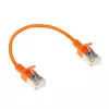 ACT Orange 0,25 metri LSZH U/FTP CAT6A cavo patch slimline datacenter senza linguetta con connettori RJ45