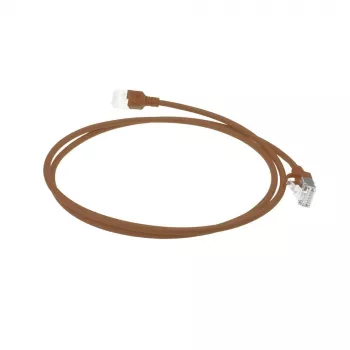 ACT Marrone 1 metro LSZH U/FTP CAT6A cavo patch slimline datacenter senza linguetta con connettori RJ45