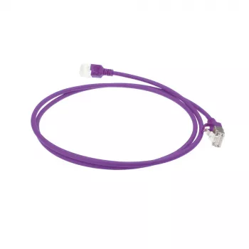 ACT Viola 2 metri LSZH U/FTP CAT6A cavo patch slimline datacenter con linguetta e connettori RJ45