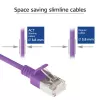 ACT Viola 2 metri LSZH U/FTP CAT6A cavo patch slimline datacenter con linguetta e connettori RJ45