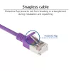 ACT Viola 0,15 m LSZH U/FTP CAT6A cavo patch slimline datacenter con connettori RJ45 e guaina antikink