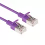 ACT Viola 1,5 m LSZH U/FTP CAT6A cavo patch slimline datacenter senza linguetta con connettori RJ45