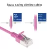 ACT Rosa 0,5 m LSZH U/FTP CAT6A cavo patch slimline datacenter snagless con connettori RJ45