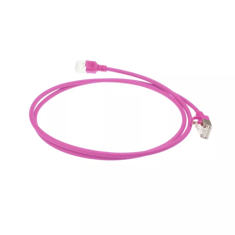 ACT Rosa 2 metri LSZH U/FTP CAT6A cavo patch slimline datacenter snagless con connettori RJ45