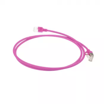 ACT Rosa 10 m LSZH U/FTP CAT6A cavo patch slimline datacenter senza linguetta con connettori RJ45