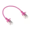 ACT Rosa 0,25 m LSZH U/FTP CAT6A cavo patch slimline datacenter con connettori RJ45, protezione linguetta