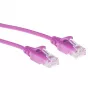 ACT Rosa 0,5 metri LSZH U/UTP CAT6 cavo patch slimline datacenter, snagless, con connettori RJ45