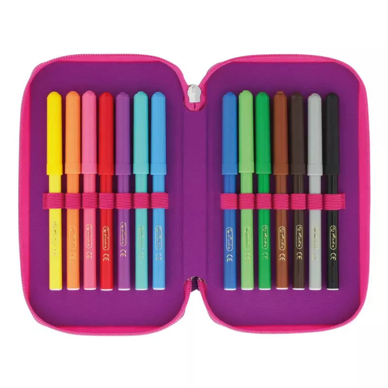 Herlitz TriCase Dip Dye 31 pz rosa lilla poliestere 190x115x70 mm