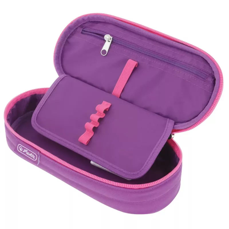 Astuccio portapenne Herlitz Dip Dye Soft poliestere rosa lilla 215x95x60 mm