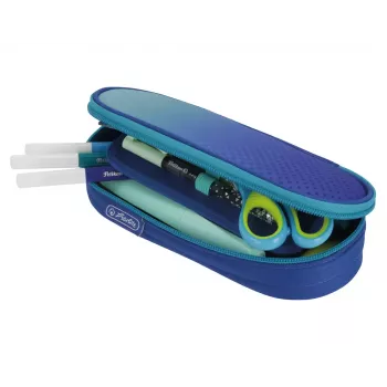 Astuccio portapenne Herlitz Dip Dye Soft poliestere blu turchese 215x95x60 mm