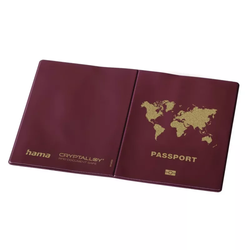 Hama porta passaporto da viaggio bordeaux polietilene