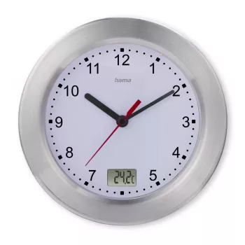 Hama Mauritius orologio al quarzo rotondo argento, bianco