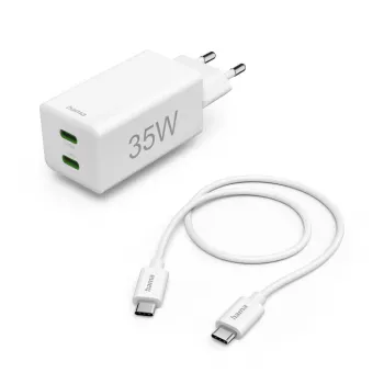 Hama 00125116 caricabatterie per dispositivi mobili powerbank, smartphone, tablet bianco ricarica rapida AC uso interno
