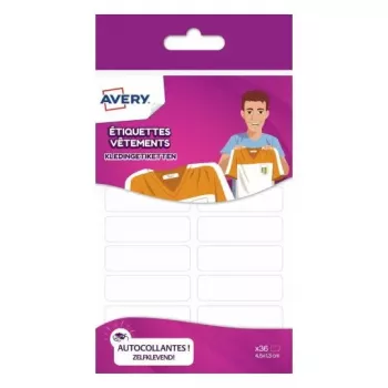Avery ETVET36 etichetta adesiva rettangolare permanente bianco 36 pz.