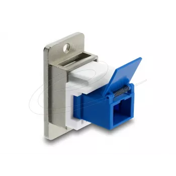 Modulo keystone DELOCK 91106 design piatto, blu/argento/bianco