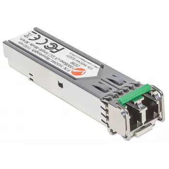 Modulo ricetrasmettitore Intellinet ottico, Gigabit Fiber SFP, 1000Base-Lx (LC) porta single-mode, 80 km, lunghezza d'onda 1550 nm, conforme MSA, compatibile Cisco GLC-ZX-SMD, Ethernet, fibra ottica, garanzia tre anni