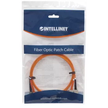 Cavo patch in fibra ottica Intellinet, OM1, ST/SC, 5 m, arancione, duplex, multimodale, 62,5/125 µm, LSZH, fibra ottica, garanzia a vita