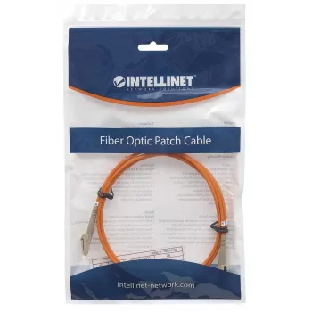 Cavo patch in fibra ottica Intellinet, OM2, LC/LC, 5 m, arancione, duplex, multimodale, 50/125 µm, LSZH, fibra ottica, garanzia a vita