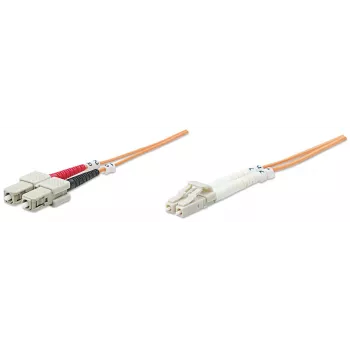 Cavo patch in fibra ottica Intellinet, OM2, LC/SC, 5 m, arancione, duplex, multimodale, 50/125 µm, LSZH, fibra ottica, garanzia a vita