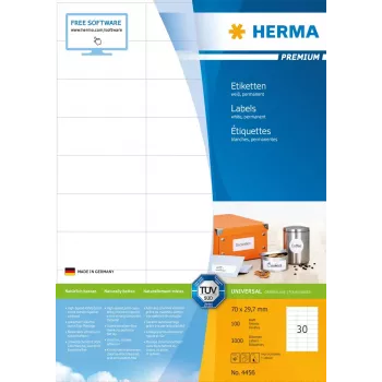 Etichette HERMA Premium A4 70x29,7 mm 3000 pezzi