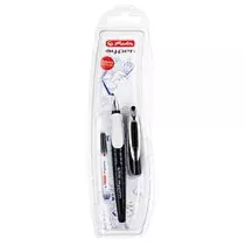 Penna stilografica Herlitz 10999746 nero bianco