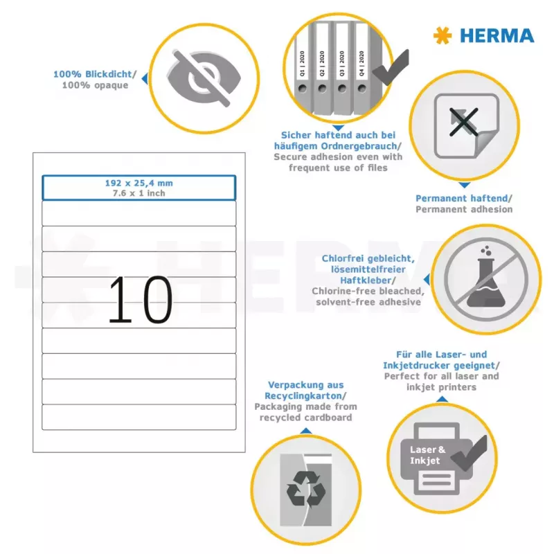 Etichette per stampante autoadesive HERMA 5119
