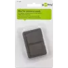 Scatola portaschede di memoria GOOBAY 95349 — contiene 4 schede, compatibile con SD/MicroSD/MMC, plastica grigio trasparente