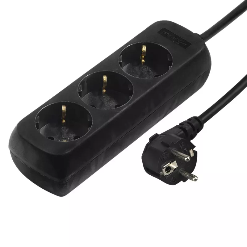 Hama 00108843 protezione da sovratensione nera 3 presa/e AC 230 V 5 m