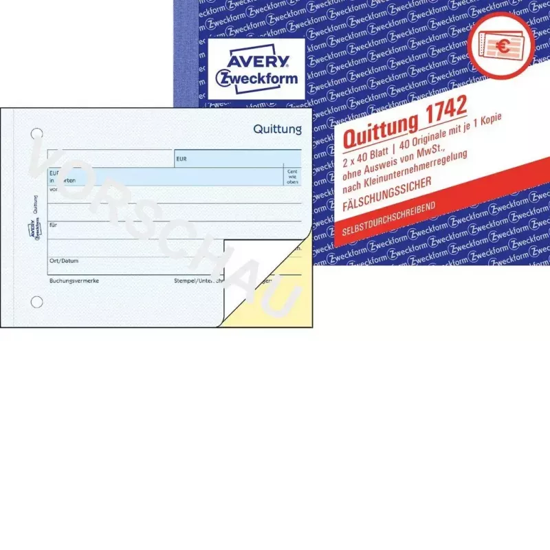 Registro contabile A6 Avery 1742