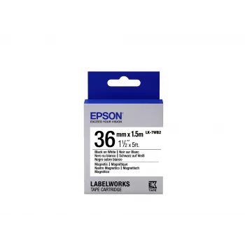 Cartuccia etichetta Epson Magnetic LK-7WB2 nero/bianco 36 mm (1,5 m)