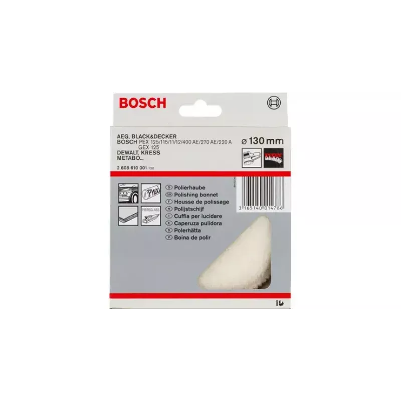 Dischi in pelle di agnello Bosch 3608610000 diametro 16 cm grigio lana