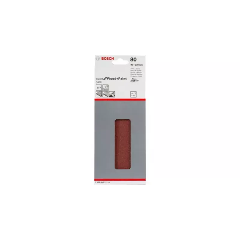 Fogli abrasivi Bosch C430 Expert per legno e vernice 10 pz.